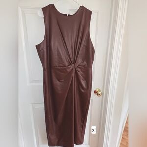 Express Elegant Brown Sleeveless Dress